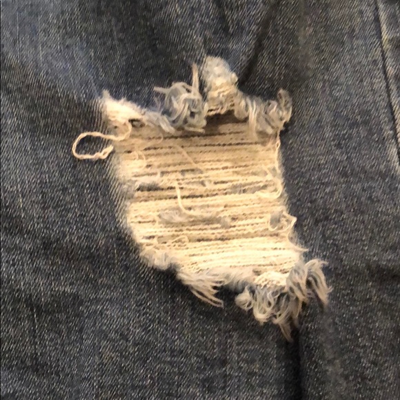 Like new o2 Denim frayed front mini skirt - small - Picture 3 of 5